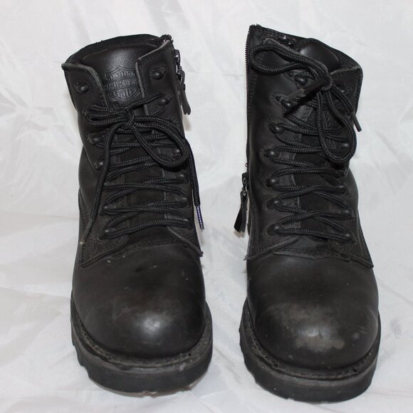 Harley-Davidson Mens Landers Waterproof Size 10 Black Motorcycle Boots D93791 main image 6